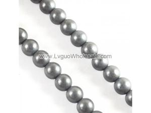 Non magnetic Hematite Beads, Matte Round, different size for choice, black, Grade A, Hole:Approx 1.2mm, Length:Approx 16 Inch, Sold By Strand